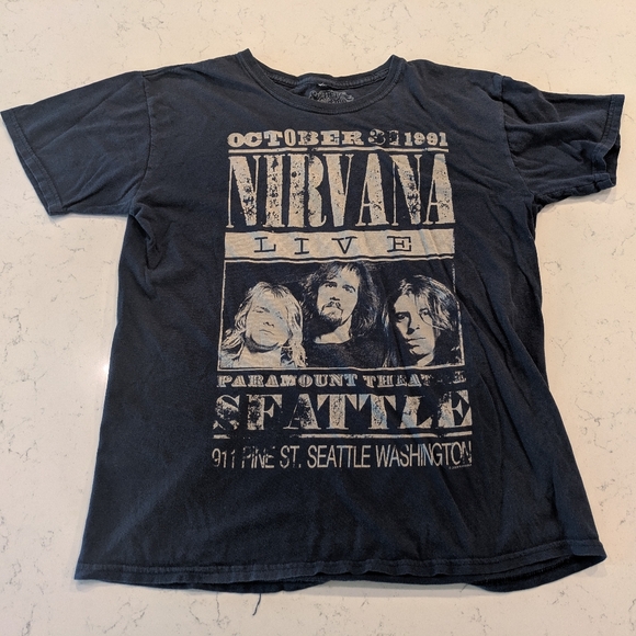 Six Fifty One Other - Nirvana Seattle Live October 31 1991 Paramount Theatre T-Shirt Sz: Small No Tags